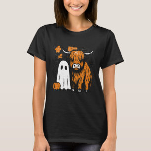 T-shirt Vache écossaise effrayante et conception Halloween