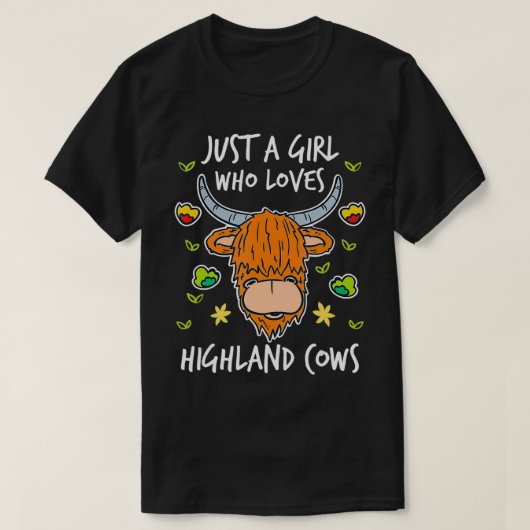 T-shirt Vache écossaise Highland (Design devant)
