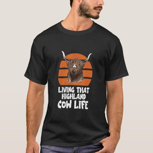 T-shirt Vache écossaise Highland Vivant Cette Vache Highla (Devant)