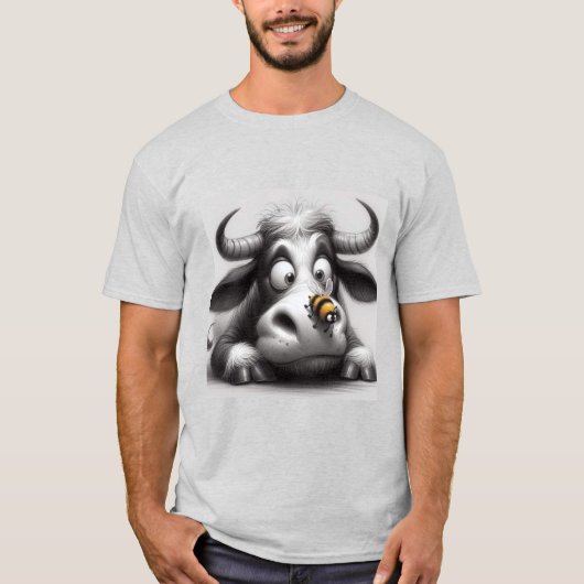 T-shirt vache et abeille (Devant)