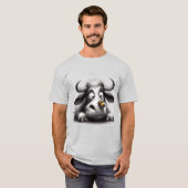 T-shirt vache et abeille (Devant entier)
