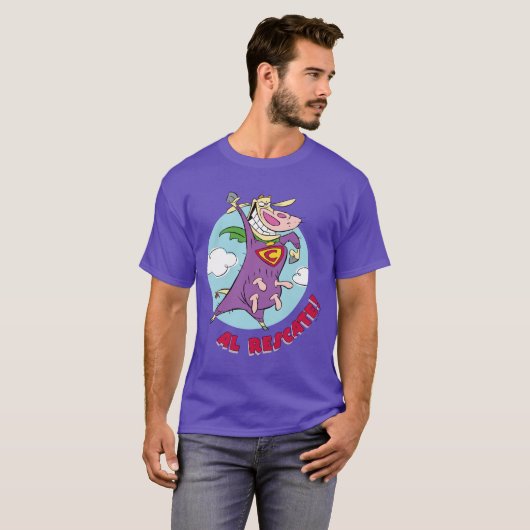 T-shirt Vache et poulet Super Vache Al Rescate! (Devant entier)
