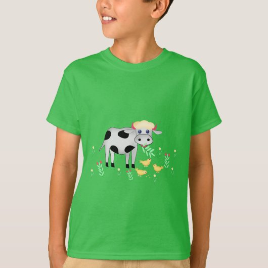 T-shirt Vache et poussins (Devant)