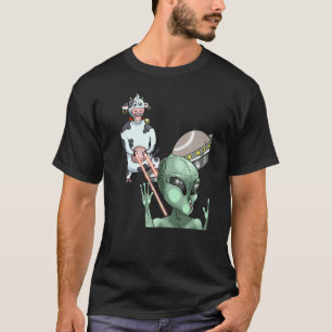 T-shirt Vache extraterrestre Ufo vaisseau spatial Galaxie