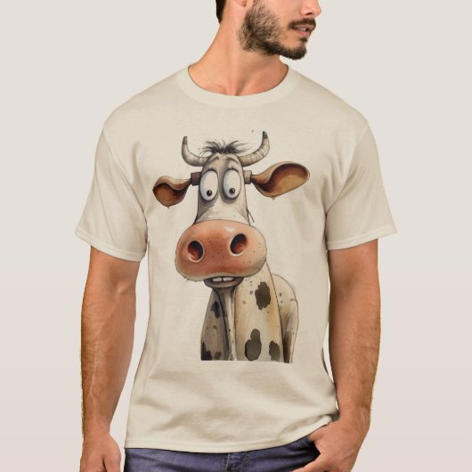 T-shirt Vache fantaisiste (Devant)