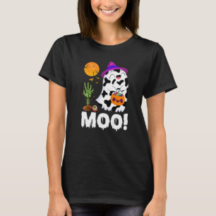 T-shirt Vache fantôme Moo & chapeau de sorcière Costume Ha