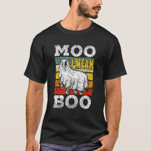 T-shirt Vache fantôme Moo je veux dire Boo Halloween