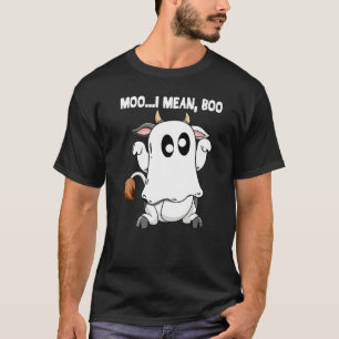 T-shirt Vache fantôme Moo Je Veux Dire Halloween Boo Hallo