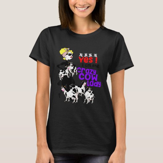 T-shirt Vache folle dame vache (Devant)