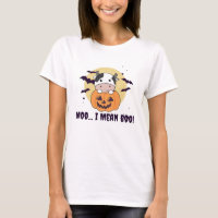 Vache Ghost Cute Kawaii Halloween Moo I Mean Boo