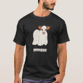T-shirt Vache Halloween mignonne Ghost Moo Boo (Devant)