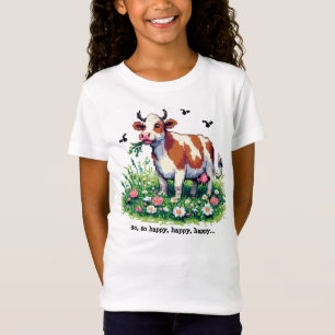 T-Shirt "Vache heureuse" Pixel-Art