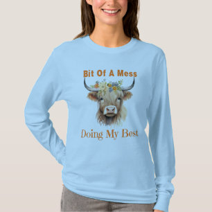 T-shirt Vache Highland Adorable Faisant de Mon Mieux T-Shi