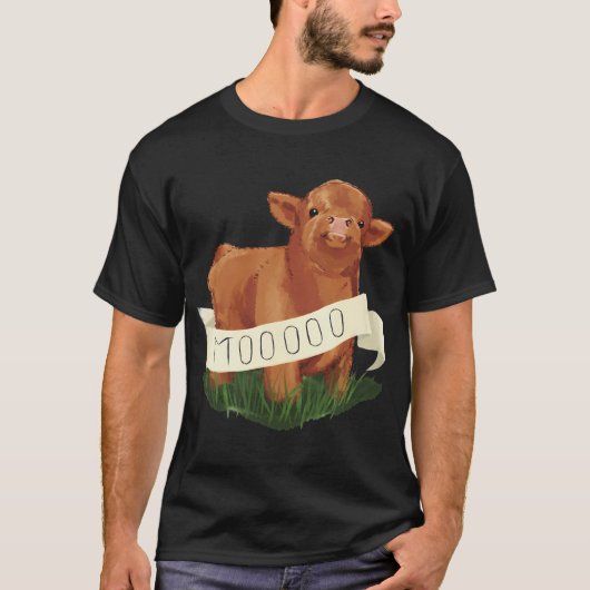 T-shirt Vache Highland bébé (Devant)