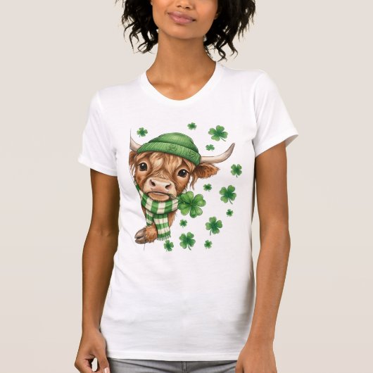 T-shirt Vache Highland chanceuse (Devant)