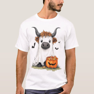 T-shirt Vache Highland fantôme Halloween PNG