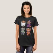 T-shirt Vache Highland Ghost Witch Costume Zombie Hallowee (Devant entier)