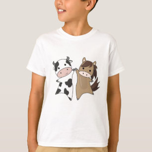 T-shirt Vache Horse Farm Sweet Animaux Bauer Farmer