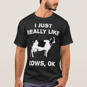 T-shirt Vache  Humour Animal de Ferme J'Aime Juste Vraimen
