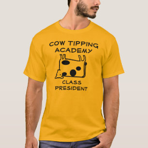 T-shirt Vache inclinant la chemise d'académie