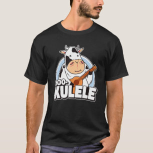 T-shirt Vache Jouant Ukelele Fermier Mookulele Uke Ukelele
