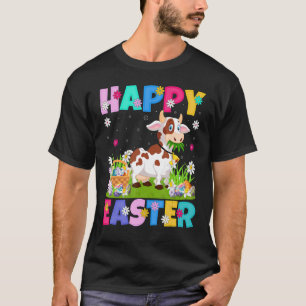 T-shirt Vache Joyeuses Pâques Lapin Vache Dimanche de Pâqu