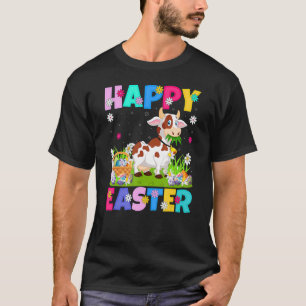 T-shirt Vache Joyeuses Pâques Lapin Vache Dimanche de Pâqu