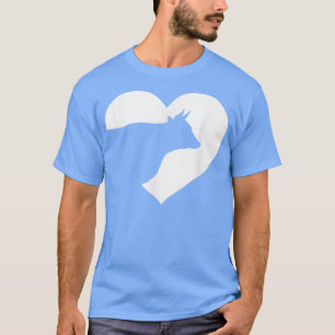 T-shirt Vache Juste une fille qui aime vaches Coeur fermie
