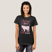 T-shirt Vache Juste Une Fille Vaches (Devant entier)