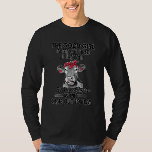 T-shirt Vache La Bonne Fille En Moi En A Marre De La Merde