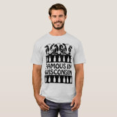 T-shirt Vache laitière célèbre Wisconsin Funny Farm T-shir (Devant entier)