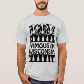 T-shirt Vache laitière célèbre Wisconsin Funny Farm T-shir (Devant)