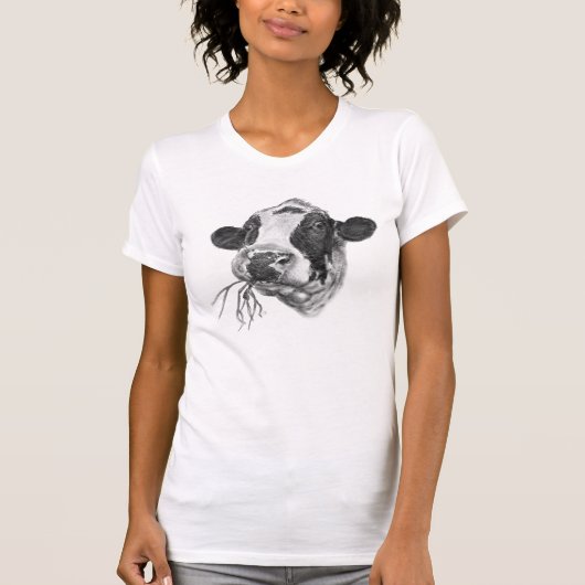 T-shirt Vache laitière heureuse de frison du Holstein (Devant)