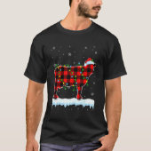 T-shirt Vache laitière Noël Santa Chapeau mignon Animaux N (Devant)