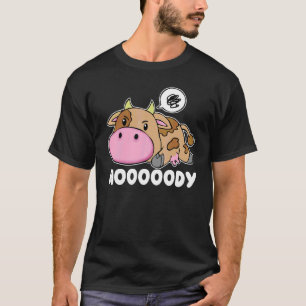 T-shirt Vache laitière paresseuse Génisse lunatique Vache