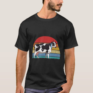 T-shirt Vache laitière rétro vintage zoologiste animalier