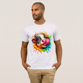 T-shirt Vache lécher le nez (Devant entier)