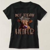 T-shirt Vache Leopard Highland Pas aujourd'hui Heifer West (Design devant)