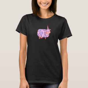 T-shirt Vache licorne détendue avec une corne de licorne