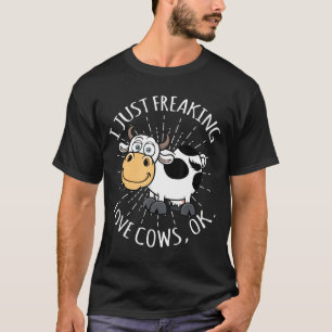 T-shirt Vache Lover - Je Ne Fais Que Freiner Les Vaches D'