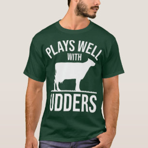T-shirt Vache Lover L'éleveur de bétail joue bien avec les