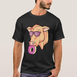 T-shirt Vache mangeant un donut pour la vache