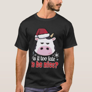 T-shirt Vache méchante ou gentille Noël vacances Xmas