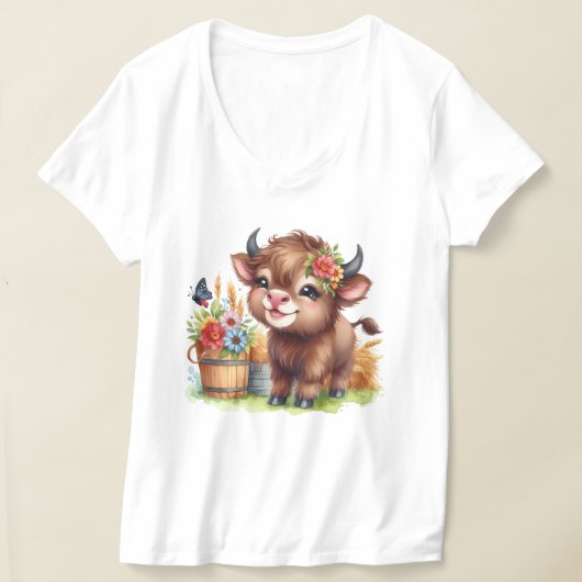 T-shirt Vache mignonne (Poser)