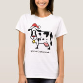 T-shirt Vache mignonne à Noël (Devant)