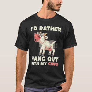 T-shirt Vache mignonne de l'animal de ferme d'agriculteur