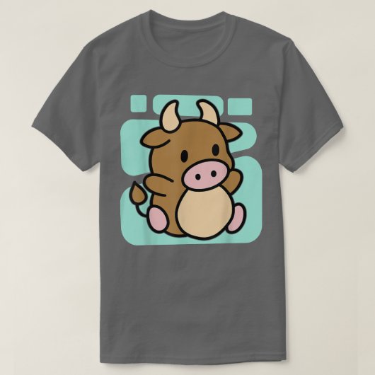 T-shirt Vache mignonne Enfants Vache (Design devant)