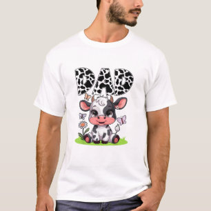 T-shirt Vache papa Anniversaire Famille Correspondance Fêt