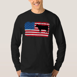 T-shirt Vache Patriotique Usa Drapeau Ferme Animaux laitie