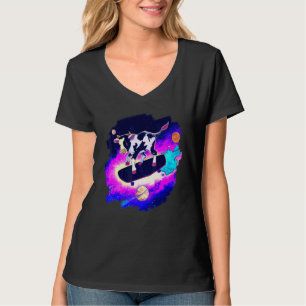 T-shirt Vache planchant dans l'espace rétro vintage ska